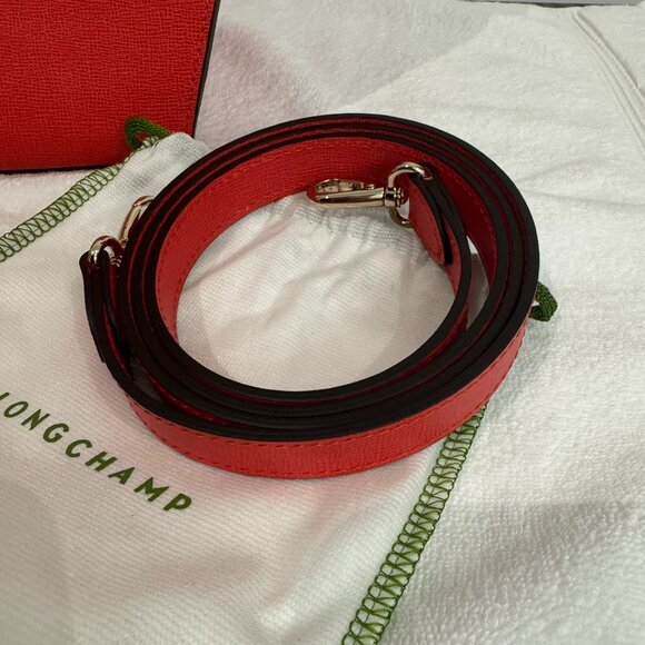 LONGCHAMP Le Pliage Heritage Leather Handbag - Red - NEW! - Picture 14 of 14